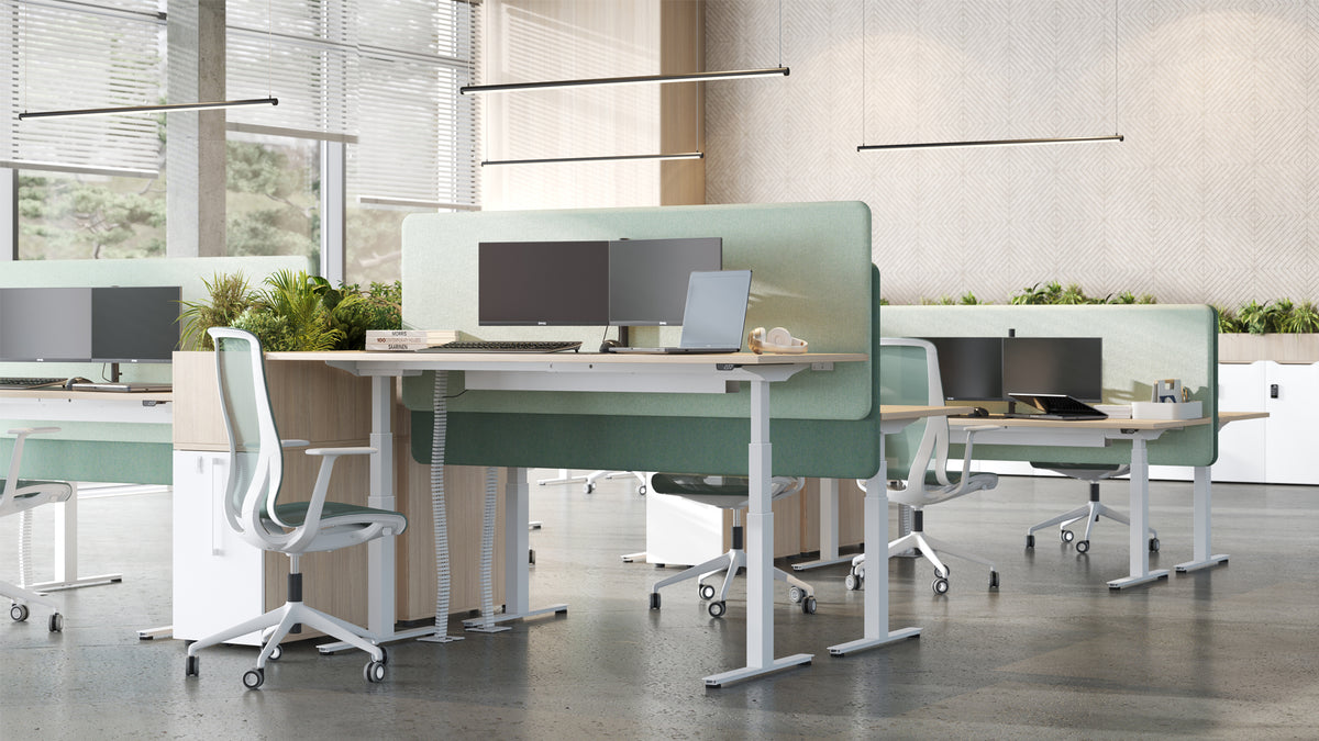 Bureau électrique avec mémoires de positions