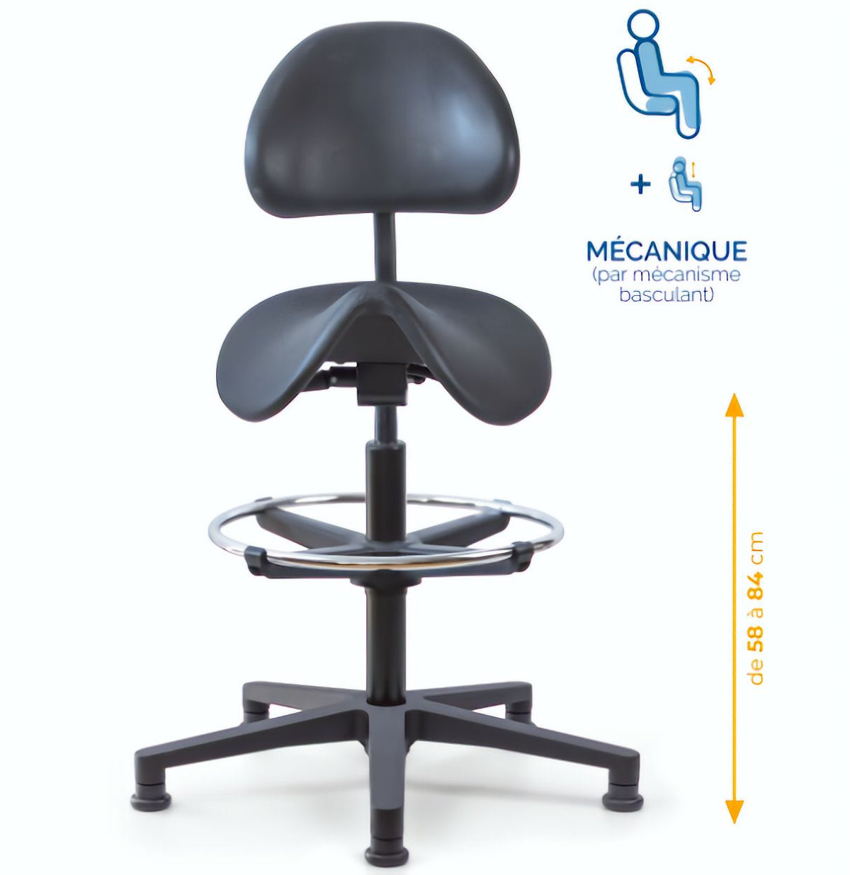 Chaise polyuréthane, Chaise atelier polyuréthane, chaise pour atelier polyuréthane, siège pour atelier, siège atelier polyuréthane, mobilier de bureau, Besançon