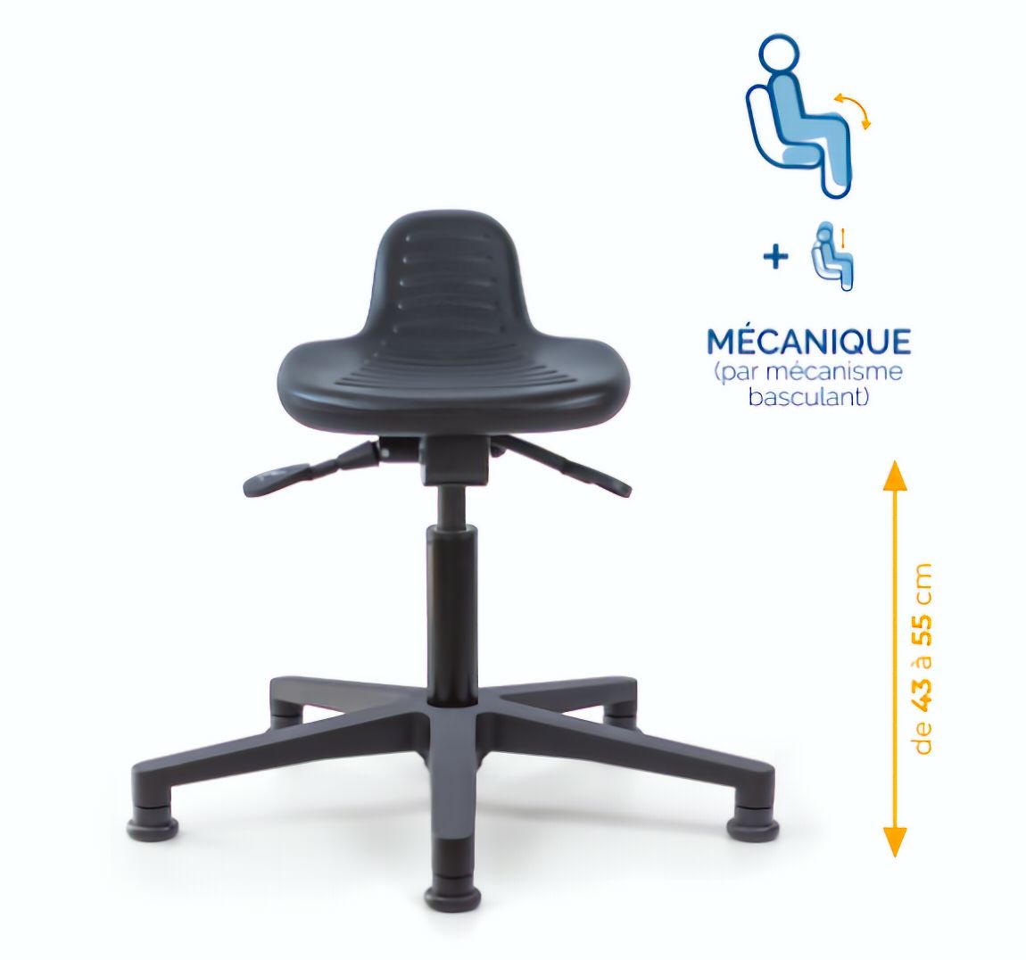 Assis-debout; chaise; chaise atelier; siège atelier